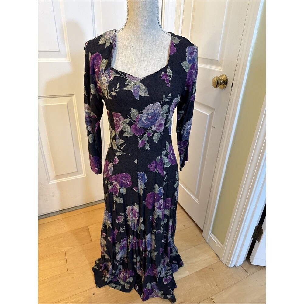 PURPLE PERFECTION rabbit rabbit rabbit designs Rayon long sleeve dress size S